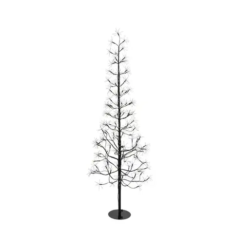 Vianočná stojaca lampa Čierny strom 150 cm vrátane LED s časovačom IP44 - Caspar