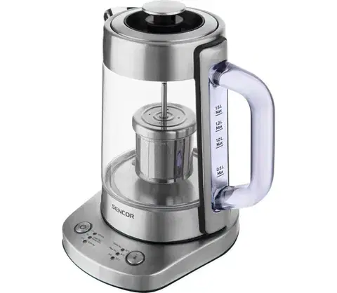 Sencor - Rýchlovarná kanvica s reguláciou teploty 1,5 l 1500W/230V nerez 41006550