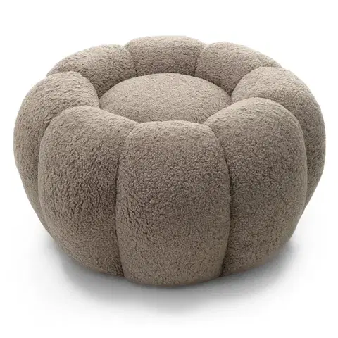Čalúnený taburet Perugia bouclé cappuccino