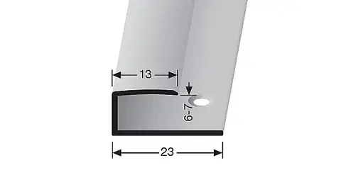 Ukončovací profil 13 mm pre krytiny od 6 do 7 mm (skrutkovací) | Küberit 011 Stříbro F4