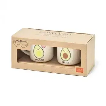 Legami Espresso hrnček pre dvoch Avocado HOME SWEET HOME - Legami