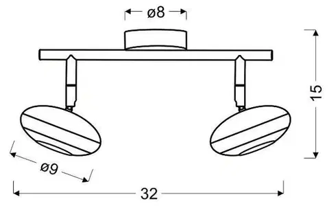 Nástenná LED pásová lampa 2X6W SKIPPER