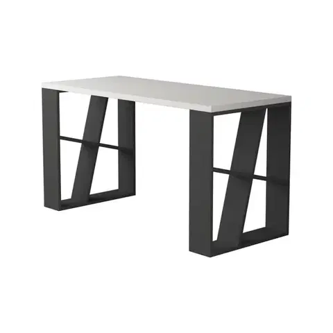 Písací stôl Honey - White, Anthracite