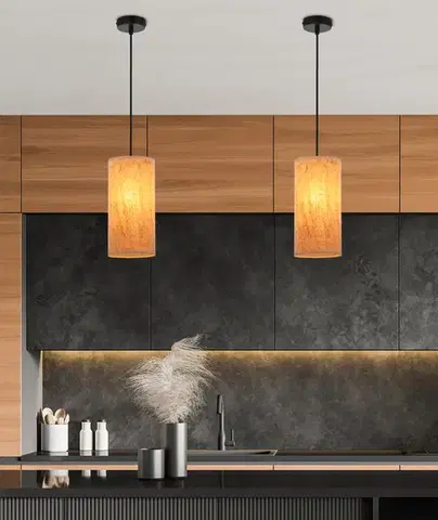 Závesná lampa Aragona 1x60 e27 korkové tienidlo