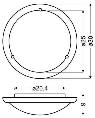 Stropné svietidlo Duna plafond 30 alabastr orech 1X60W