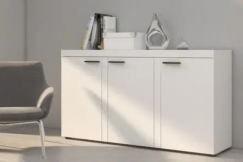 Široká komoda BRUMA biela