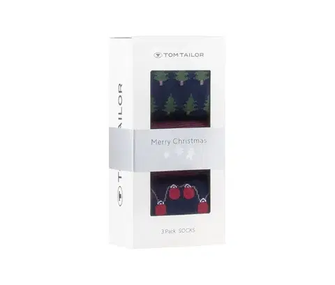 Ponožky Tom Tailor »Xmas Box«, 3 páry, Dark Navy