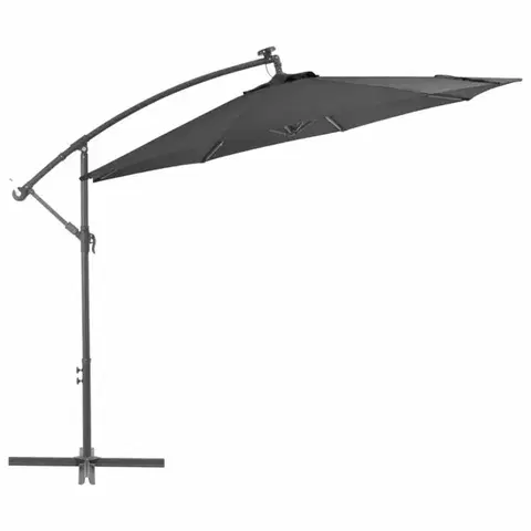 Konzolový slnečník s LED svetlami Ø 300 cm