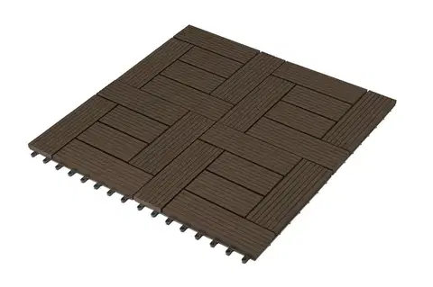 G21 WPC zámková dlaždica mozaika (teak) 23 x 300 x 300 mm 23 × 300 × 300 mm
