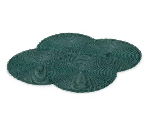 Okrúhle prestierania, 4 ks, zelené