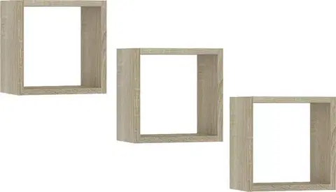 Súprava políc Kika 25x25 cm dub sonoma