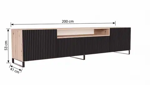 TV stolík NEMIO 200 cm - výber z 7 prevedení