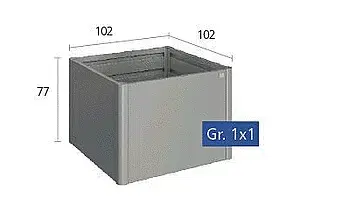 Biohort Zvýšený kvetináč na zeleninu BIOHORT 103 x 103 x 77 cm (tmavo šedá metalíza)