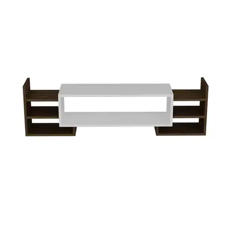 TV skrinka / Obývacia stena Sema - White, Walnut