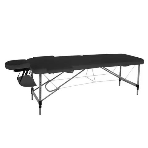 Masážne lehátko inSPORTline Morrani 186x60x62,5-85,5 cm 2-dielne hliníkové Farba čierna