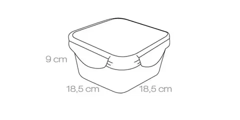 Tescoma dóza FRESHBOX 2.0 l, štvorcová