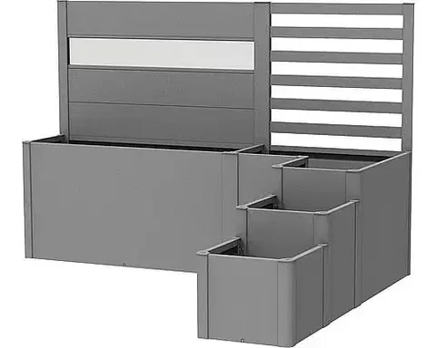 Biohort Vyvýšený záhon BIOHORT Davinci 2 - 249 x 200 x 168 cm (sivá kremeň metalíza)