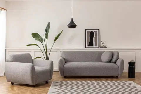 Trojmiestna pohovka Eddy - Light Grey