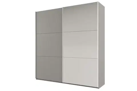 Šatníková skriňa PIERY 225 platinum