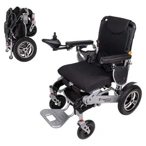 Elektrický invalidný vozík inSPORTline Hawkie II • 700W • 27,95kg • do 130kg • až 24km dojazd Farba strieborná