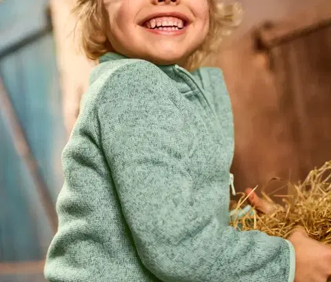 Detská bunda z pleteného flísu