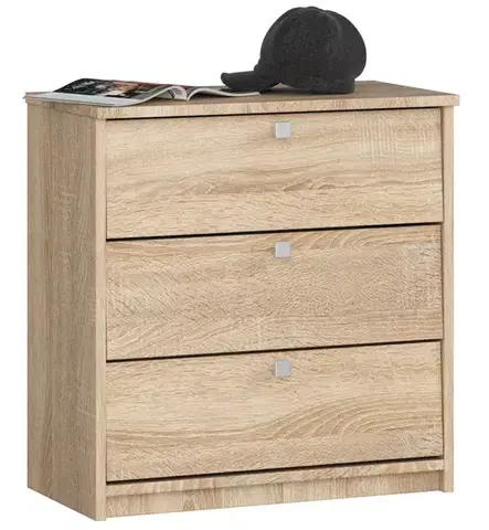Skriňa na topánky Mini 60 cm - 3 dvierka dub sonoma