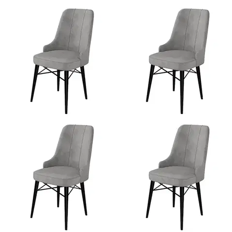 Súprava stoličiek (4 kusy) Pare - Grey, Black