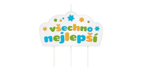 Tescoma tortová sviečka DELÍCIA KIDS, Všechno nejlepší - farebný mix 