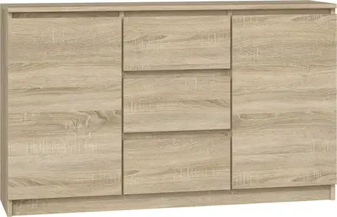 Komoda 2D3S Saloe svetlohnedá