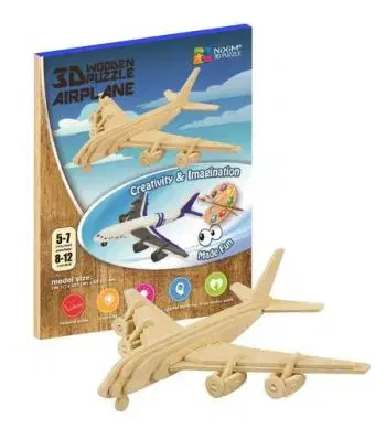 Drevené 3D puzzle Lietadlo