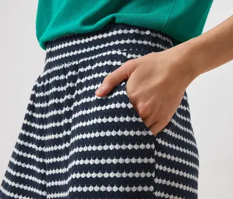 Štruktúrované nohavice culotte