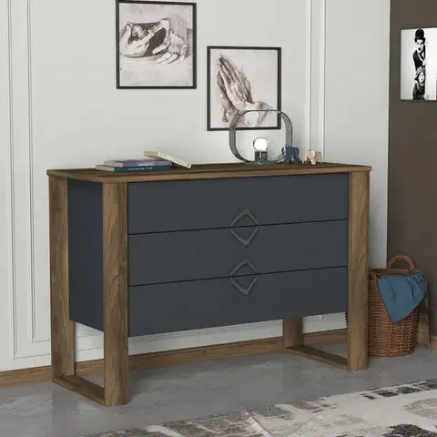 Komoda Bumerang - Walnut, Anthracite