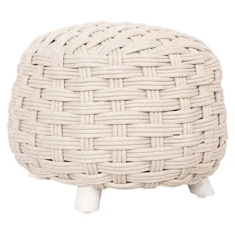Luxusný hliníkový taburet CALIOPE ø 49 cm (cappuccino)