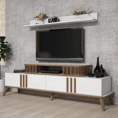 TV skrinka / Obývacia stena Eylül - White