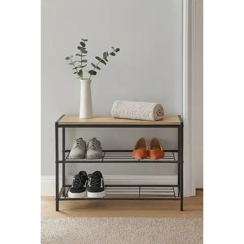 Oceľová botníková polica LOFTY Rack 3