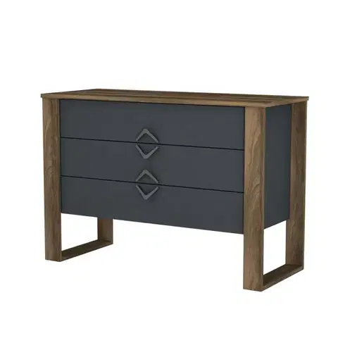 Komoda Bumerang 110 cm orech/antracit