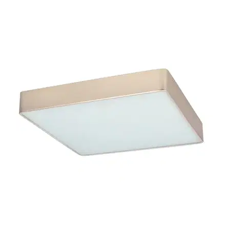 Stropné svietidlo Quattro, štvorcové perleťové stropné svietidlo 35x35, 18W LED, biele tienidlo 4000K