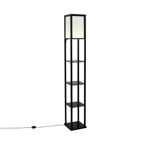 Dizajnová stojaca lampa čierna a biela vrátane LED - Nea
