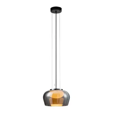 Lampa wisząca Insieme 35 szklana klosz dymiony nad stół do salonu