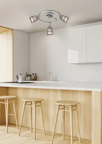 Nástenná špirálová lampa 3X10W E14 LED chróm MILTON