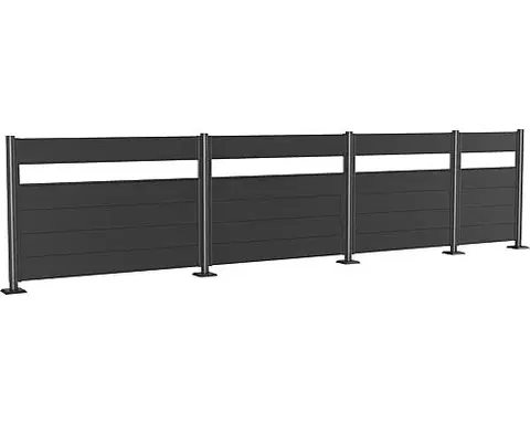 Biohort Zástena na ochranu súkromia BIOHORT s akrylovým panelom - výška 137 cm (tmavo šedá metalíza) 96 × 137 × 4,4 cm