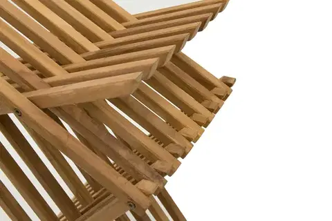 DEOKORK Záhradný odkládací stolík FLOW (teak)